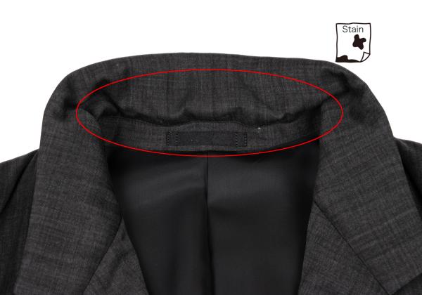 ISSEY MIYAKE MEN Charcoal Wool 3-Button Jacket Size M