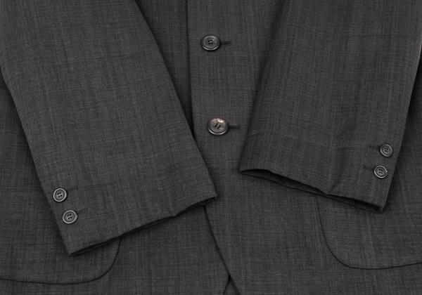 ISSEY MIYAKE MEN Charcoal Wool 3-Button Jacket Size M