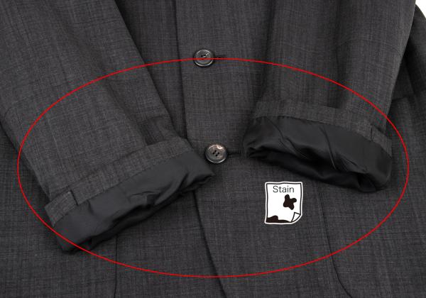 ISSEY MIYAKE MEN Charcoal Wool 3-Button Jacket Size M