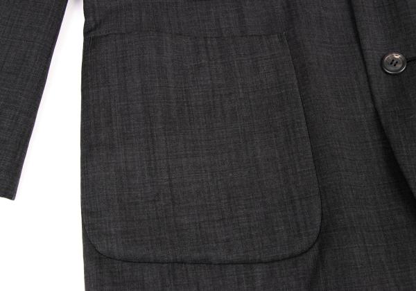 ISSEY MIYAKE MEN Charcoal Wool 3-Button Jacket Size M