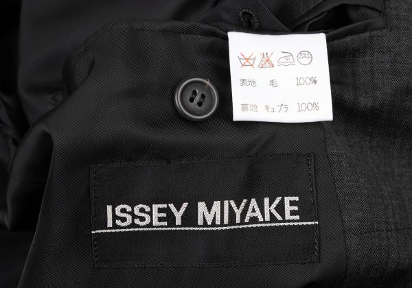 ISSEY MIYAKE MEN Charcoal Wool 3-Button Jacket Size M
