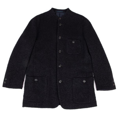 ISSEY MIYAKE MEN Wool Blend Textured Dark Purple Jacket Size M