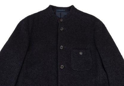 ISSEY MIYAKE MEN Wool Blend Textured Dark Purple Jacket Size M