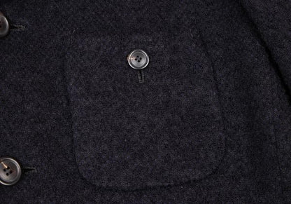 ISSEY MIYAKE MEN Wool Blend Textured Dark Purple Jacket Size M
