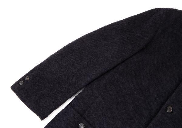 ISSEY MIYAKE MEN Wool Blend Textured Dark Purple Jacket Size M