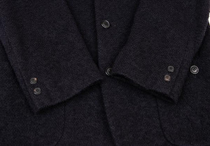 ISSEY MIYAKE MEN Wool Blend Textured Dark Purple Jacket Size M