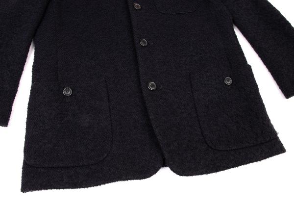 ISSEY MIYAKE MEN Wool Blend Textured Dark Purple Jacket Size M