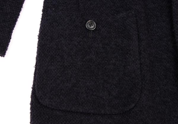 ISSEY MIYAKE MEN Wool Blend Textured Dark Purple Jacket Size M