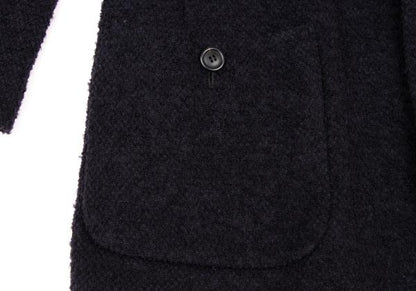 ISSEY MIYAKE MEN Wool Blend Textured Dark Purple Jacket Size M