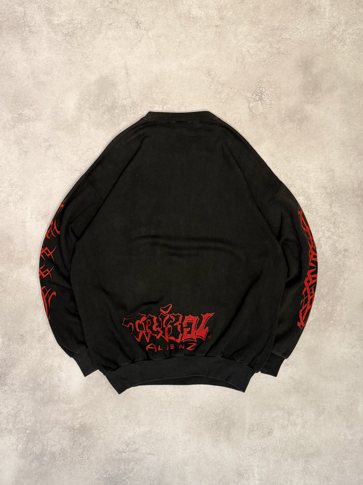 TRIBAL ALIENZ 90s-00s Alien Graphic Sweat Black Size XL