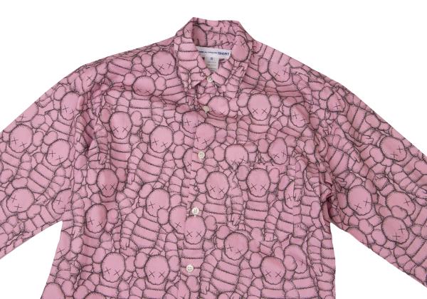 COMME des GARCONS SHIRT x KAWS Graphic Shirt Pink Size XS