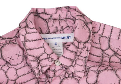 COMME des GARCONS SHIRT x KAWS Graphic Shirt Pink Size XS