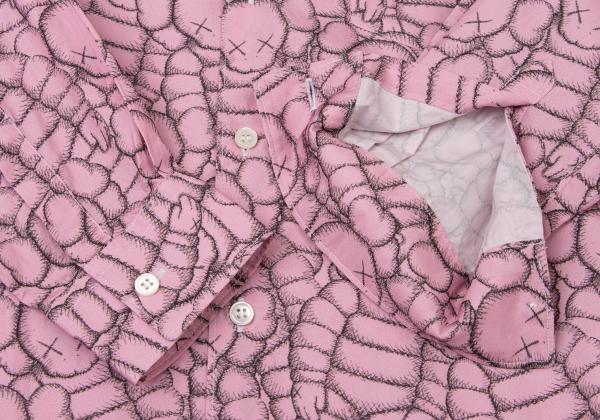 COMME des GARCONS SHIRT x KAWS Graphic Shirt Pink Size XS