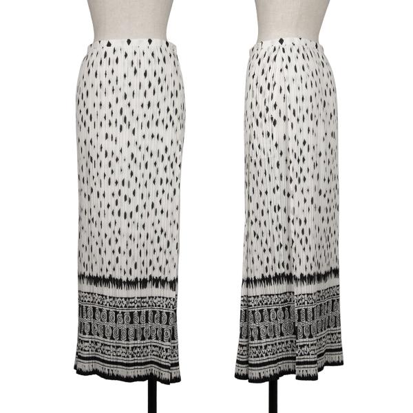 ISSEY MIYAKE Pleated Patterned Wrap Skirt Size 2