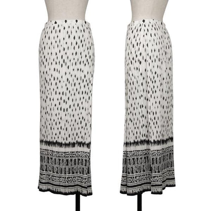 ISSEY MIYAKE Pleated Patterned Wrap Skirt Size 2