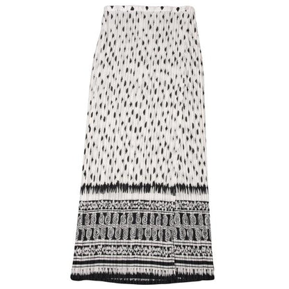 ISSEY MIYAKE Pleated Patterned Wrap Skirt Size 2