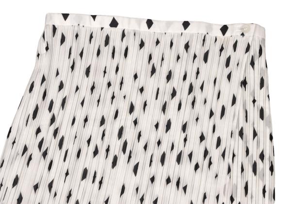 ISSEY MIYAKE Pleated Patterned Wrap Skirt Size 2