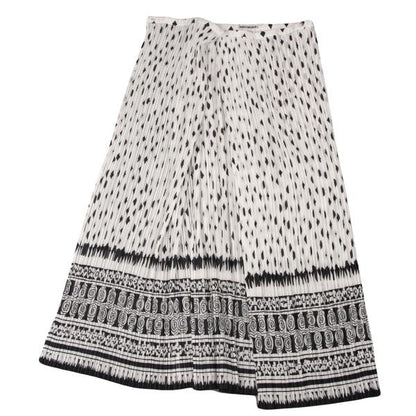 ISSEY MIYAKE Pleated Patterned Wrap Skirt Size 2