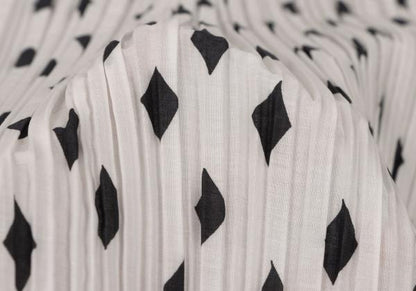 ISSEY MIYAKE Pleated Patterned Wrap Skirt Size 2