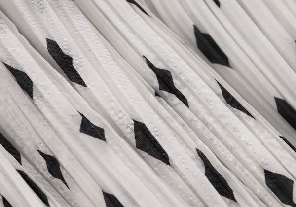 ISSEY MIYAKE Pleated Patterned Wrap Skirt Size 2