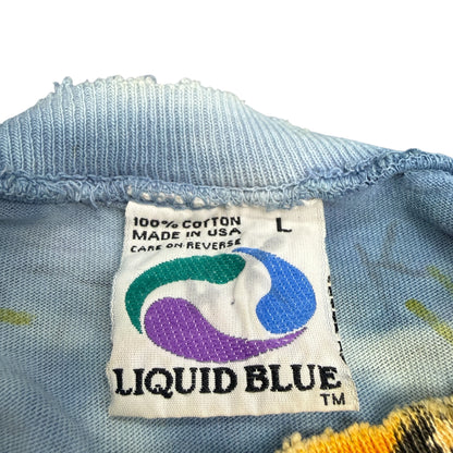 LIQUID BLUE 90s Pinkerton Sun Moon Print T-Shirt Size L
