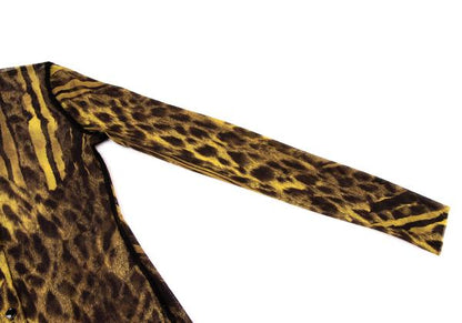 Jean Paul GAULTIER Leopard Power Net Shirt Brown Size S