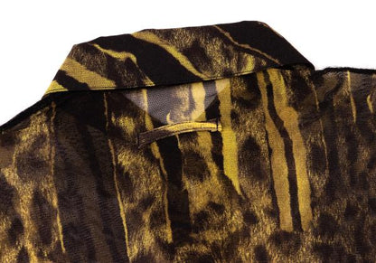 Jean Paul GAULTIER Leopard Power Net Shirt Brown Size S