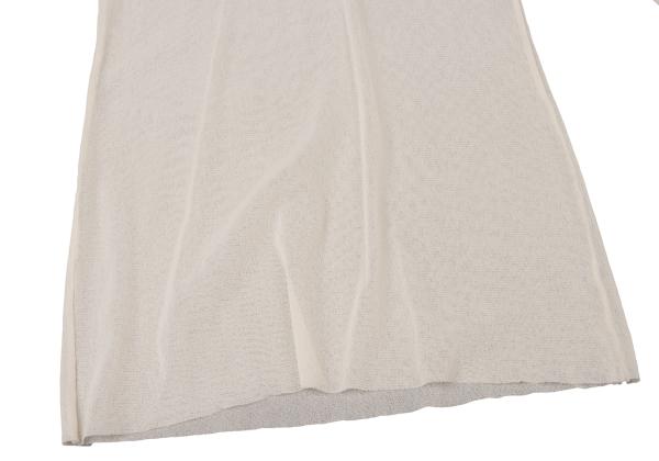 Jean Paul GAULTIER Piping Neck Power Net Top Ivory Size S