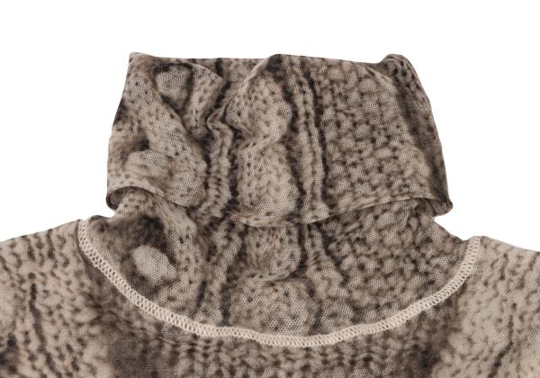 Jean Paul GAULTIER Cable Knit Print Power Top White Size S