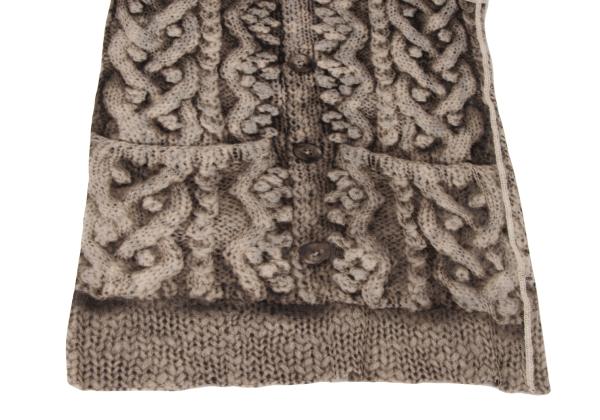 Jean Paul GAULTIER Cable Knit Print Power Top White Size S
