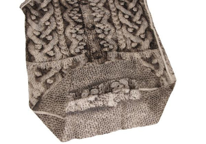 Jean Paul GAULTIER Cable Knit Print Power Top White Size S