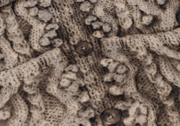 Jean Paul GAULTIER Cable Knit Print Power Top White Size S