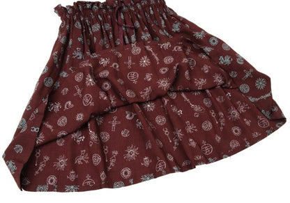 JUNIOR GAULTIER Rayon Pleated Pattern Skirt Multi Size 40