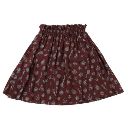 JUNIOR GAULTIER Rayon Pleated Pattern Skirt Multi Size 40