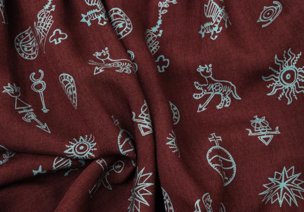 JUNIOR GAULTIER Rayon Pleated Pattern Skirt Multi Size 40