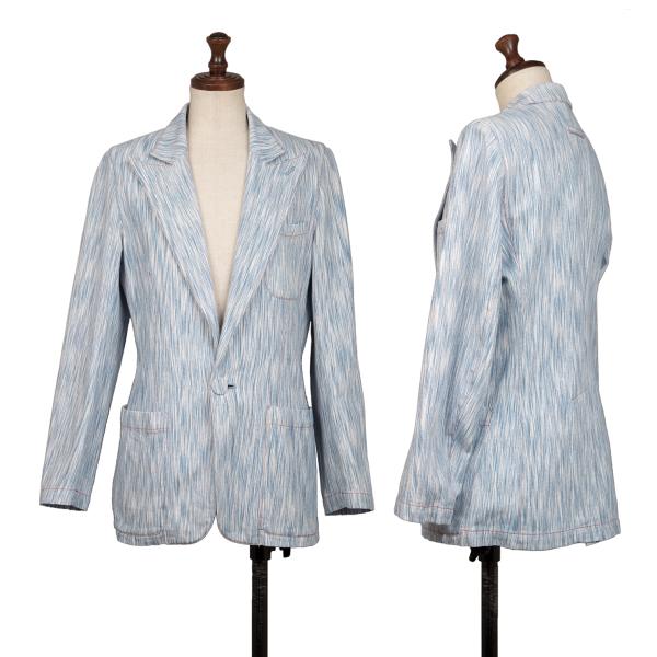 GAULTIER JEAN'S Blurred Stripe Covered Jacket Blue Size 40
