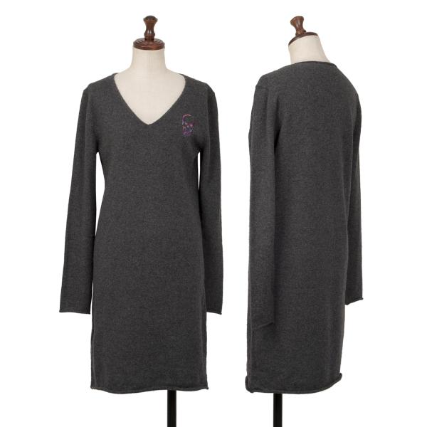 Lucien PellatFinet Cashmere Skull Knit Dress Size M