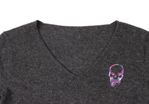 Lucien PellatFinet Cashmere Skull Knit Dress Size M