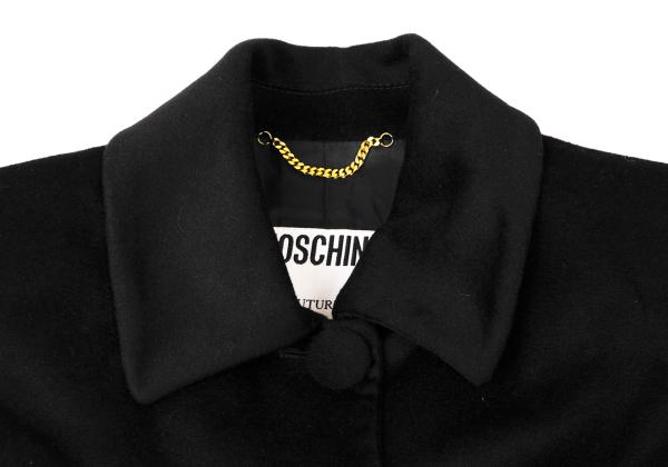 MOSCHINO COUTURE Wool Belted Coat Black Size M