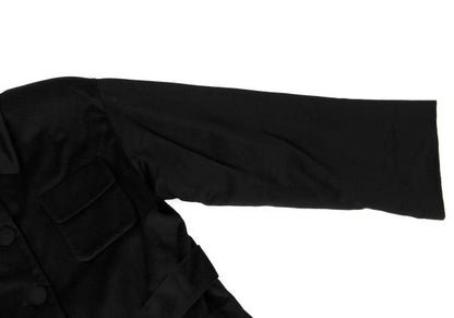 MOSCHINO COUTURE Wool Belted Coat Black Size M