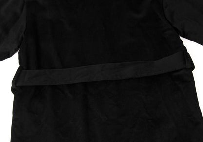 MOSCHINO COUTURE Wool Belted Coat Black Size M