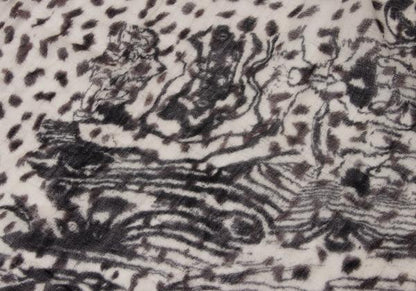 Lucien PellatFinet Cashmere Skull Print Scarf Beige Size F