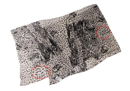 Lucien PellatFinet Cashmere Skull Print Scarf Beige Size F
