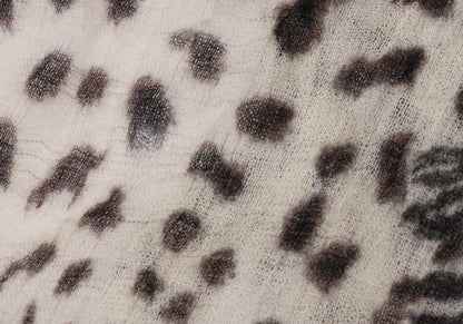 Lucien PellatFinet Cashmere Skull Print Scarf Beige Size F
