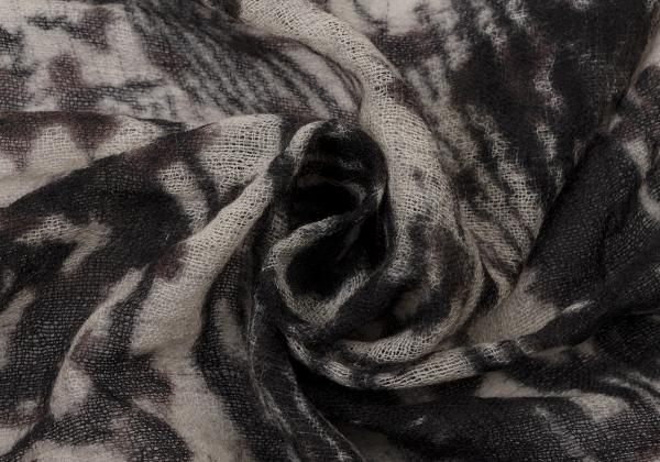 Lucien PellatFinet Cashmere Skull Print Scarf Beige Size F