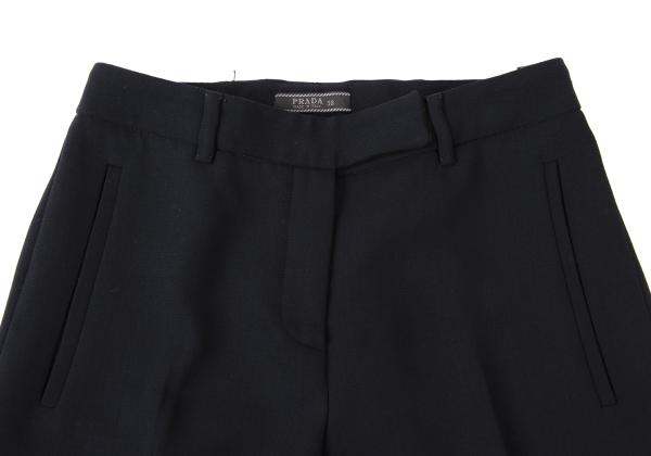 PRADA Wool Center Crease Straight Pants Navy Size 38
