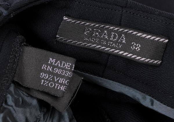 PRADA Wool Center Crease Straight Pants Navy Size 38