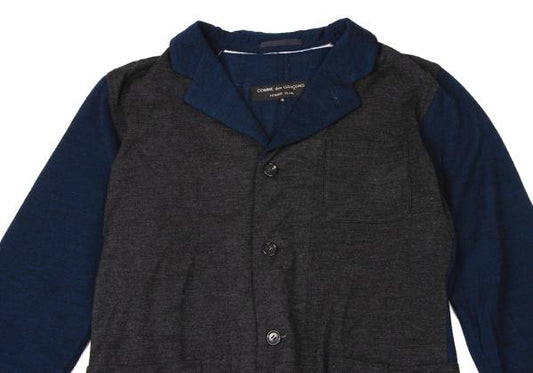COMME des GARCONS HOMME PLUS Bicolor Wool Jacket Gray Size M