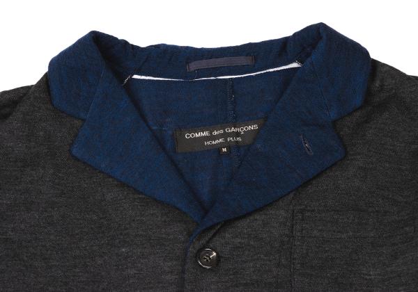 COMME des GARCONS HOMME PLUS Bicolor Wool Jacket Gray Size M