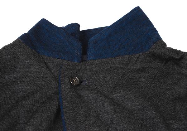 COMME des GARCONS HOMME PLUS Bicolor Wool Jacket Gray Size M